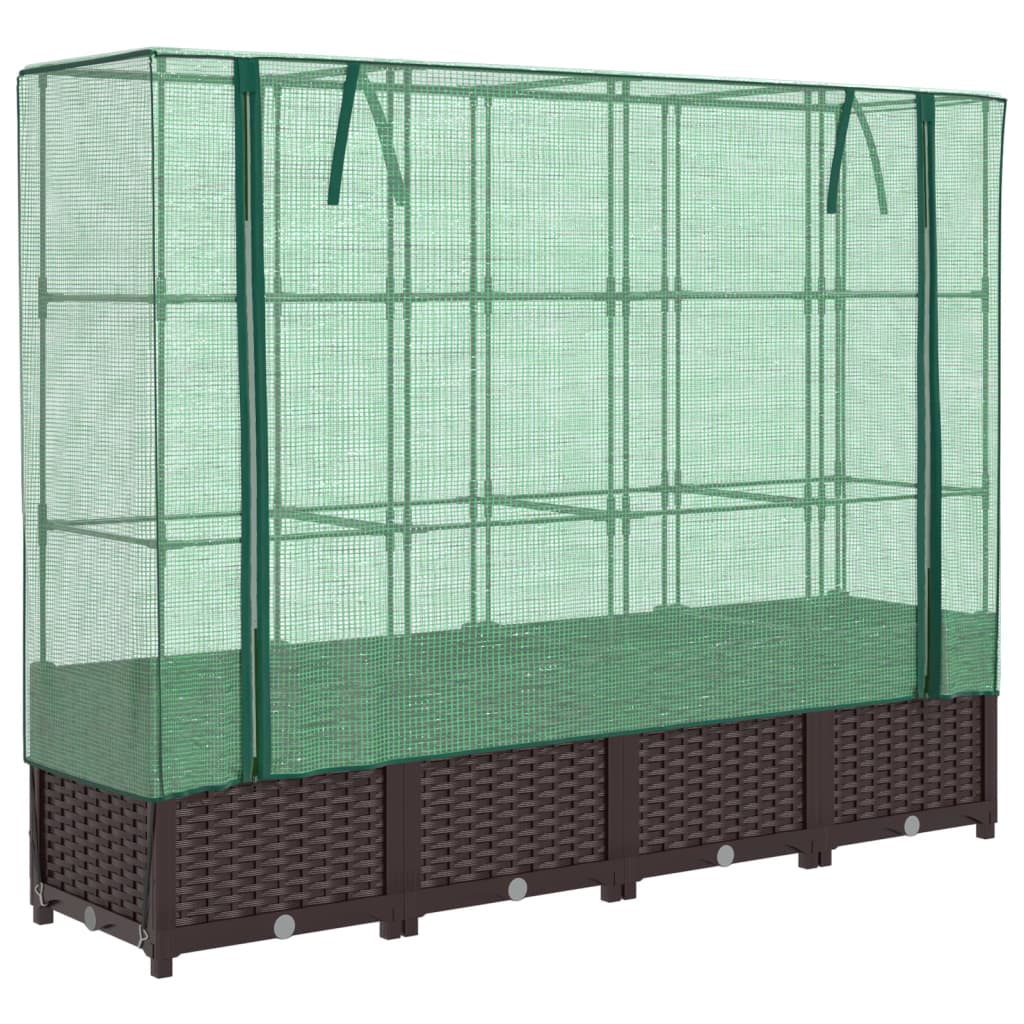 Letto Rialzato con Copertura Serra Effetto Rattan 160x40x138 cm - homemem39
