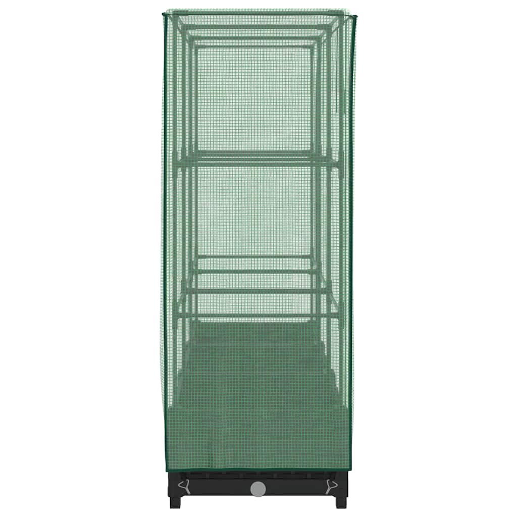 Letto Rialzato con Copertura Serra Effetto Rattan 120x40x123 cm - homemem39