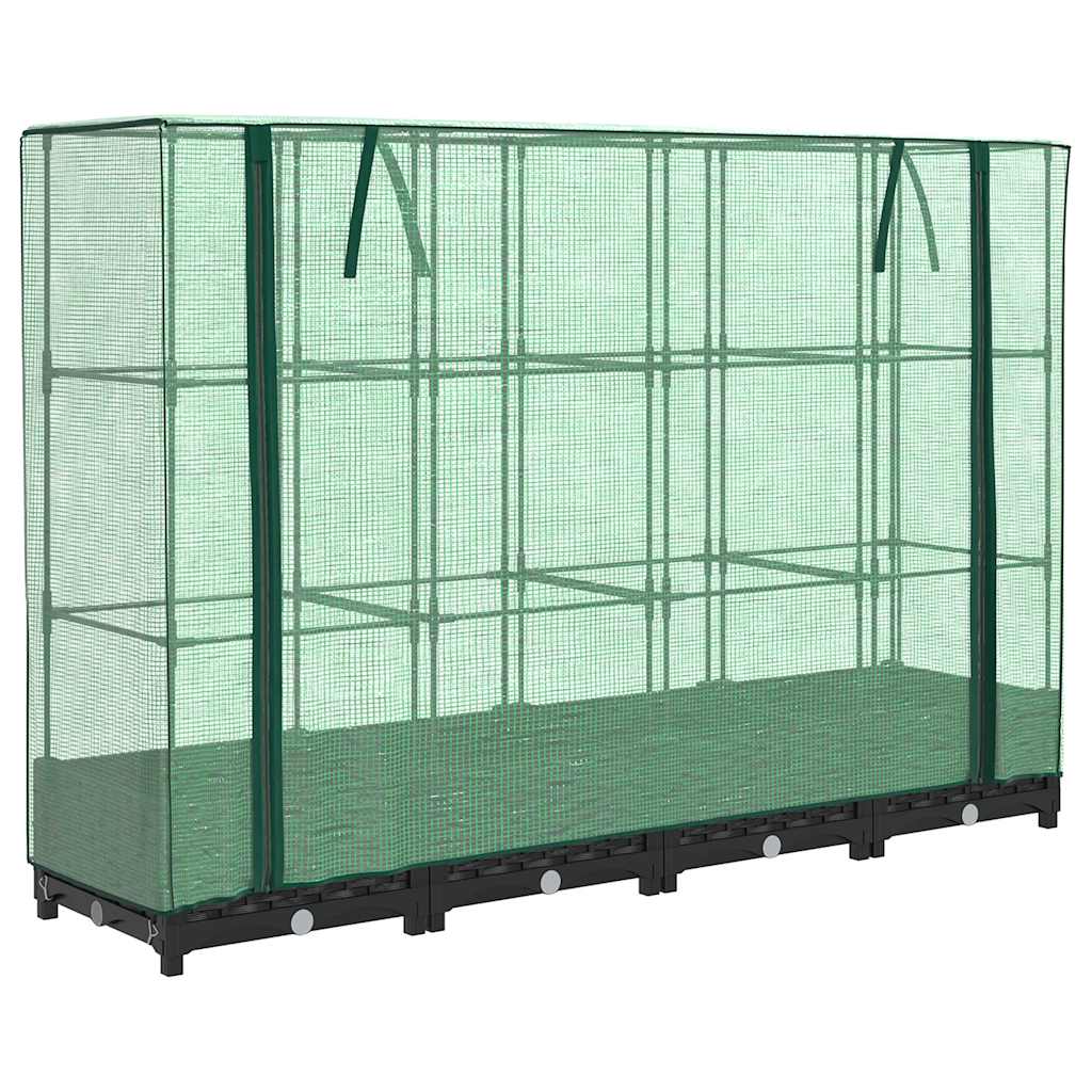 Letto Rialzato con Copertura Serra Effetto Rattan 160x40x123 cm - homemem39
