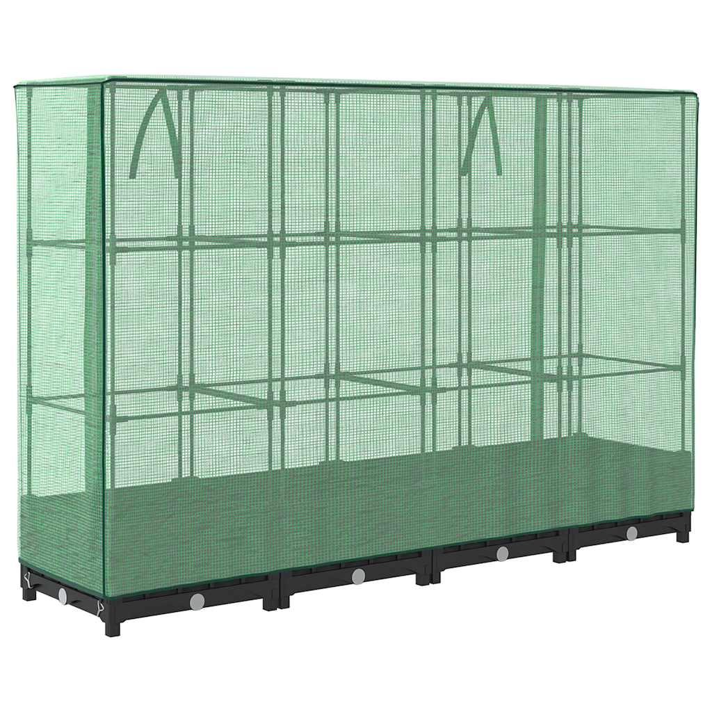 Letto Rialzato con Copertura Serra Effetto Rattan 160x40x123 cm - homemem39