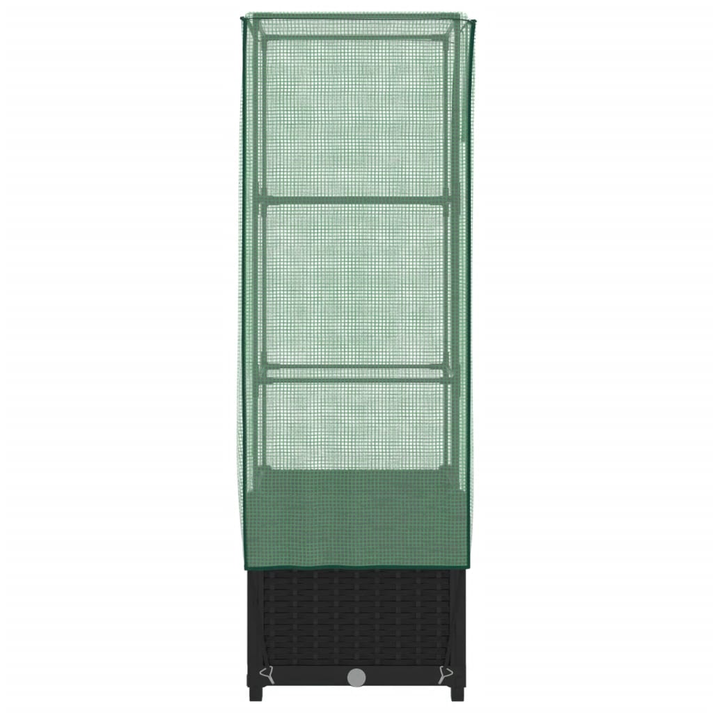 Letto Rialzato con Copertura Serra Effetto Rattan 40x40x139 cm - homemem39