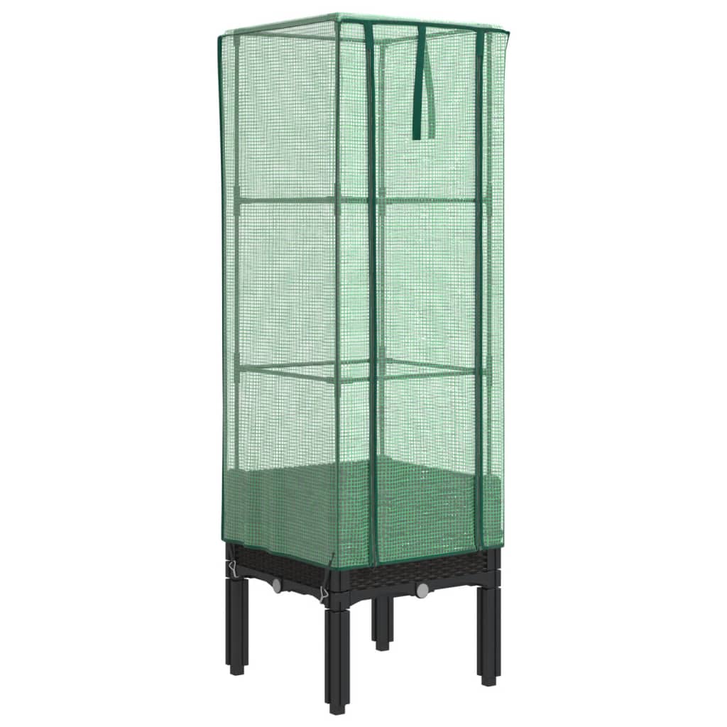 Letto Rialzato con Copertura Serra Effetto Rattan 40x40x140 cm - homemem39