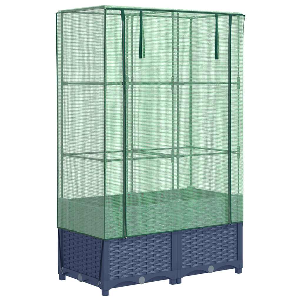 Letto Rialzato con Copertura Serra Effetto Rattan 80x40x138 cm - homemem39