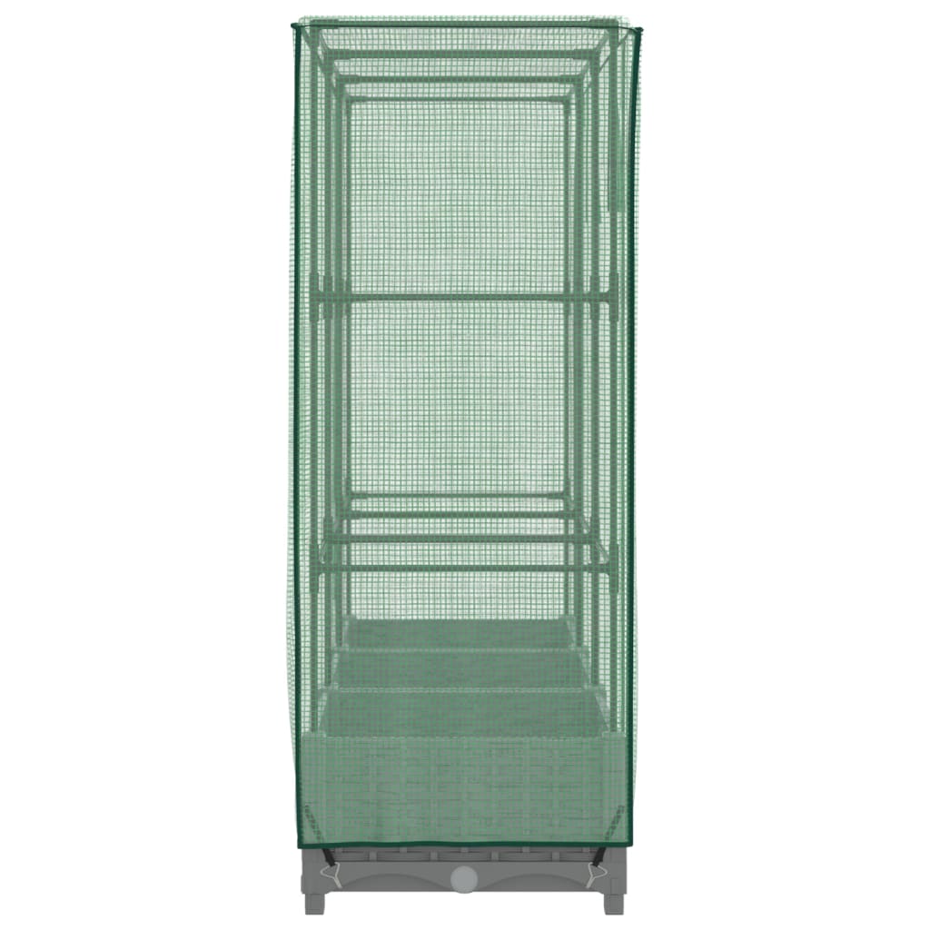 Letto Rialzato con Copertura Serra Effetto Rattan 120x40x123 cm