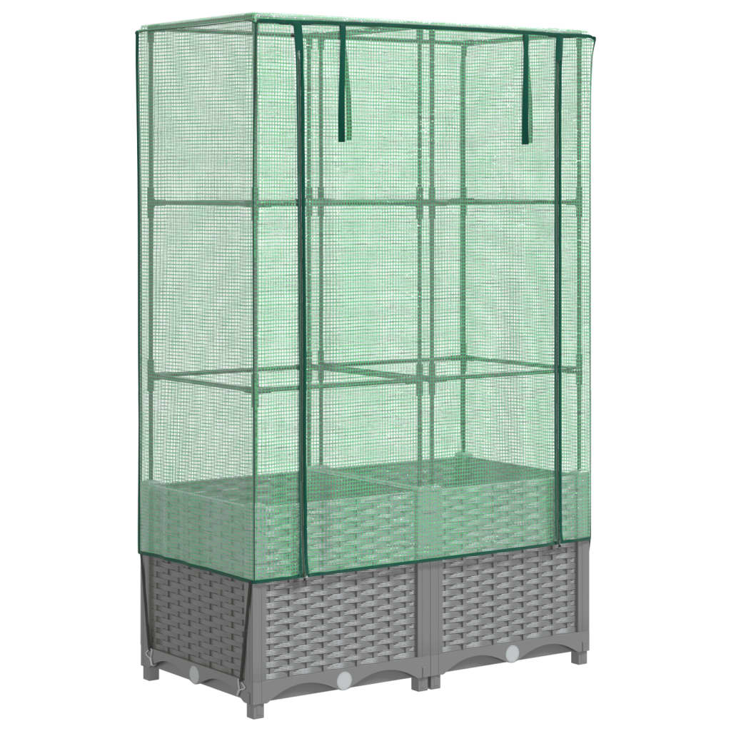 Letto Rialzato con Copertura Serra Effetto Rattan 80x40x138 cm - homemem39