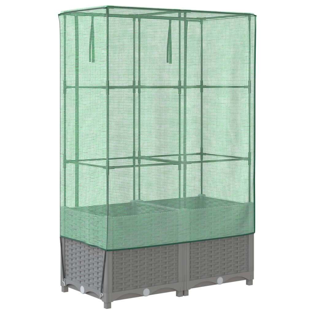 Letto Rialzato con Copertura Serra Effetto Rattan 80x40x138 cm - homemem39