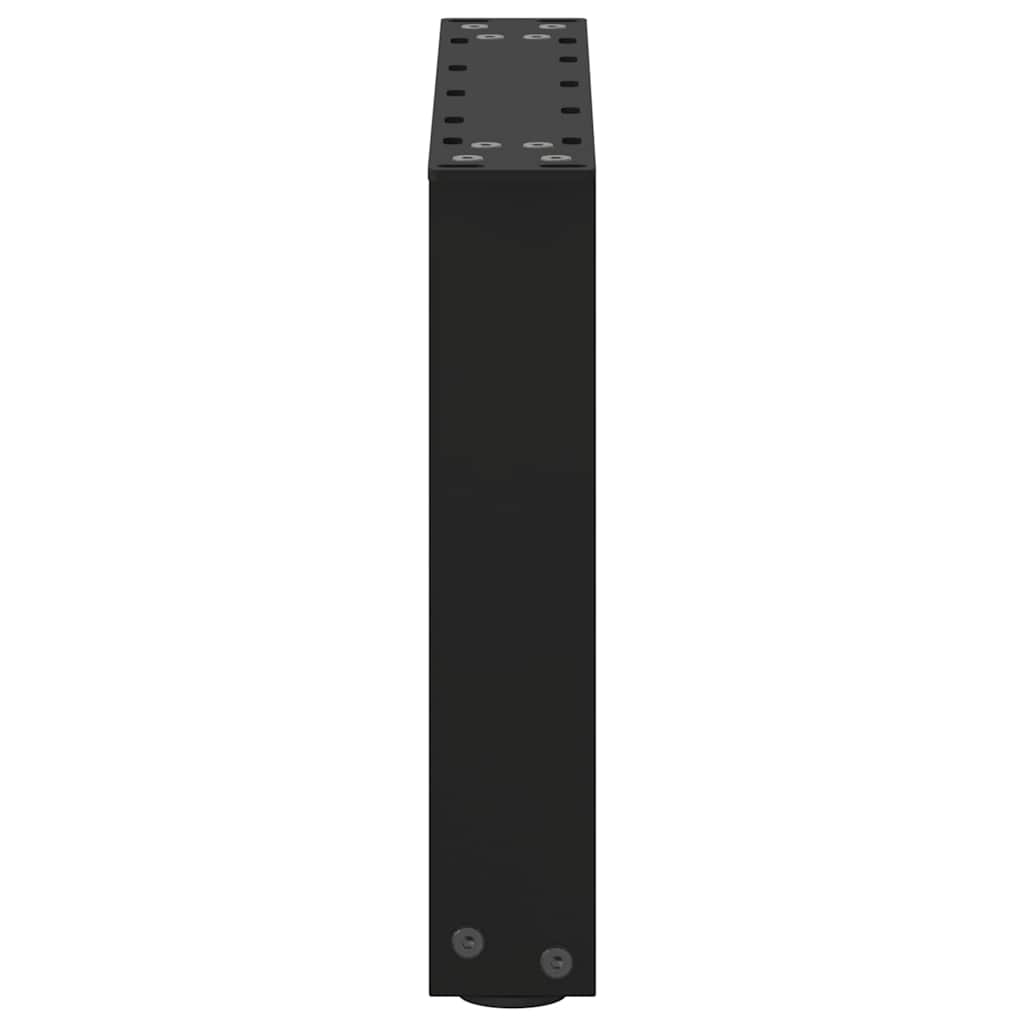Gambe Tavolino da Caffè a U 2 pz Nero 40x(30-31) cm in Acciaio
