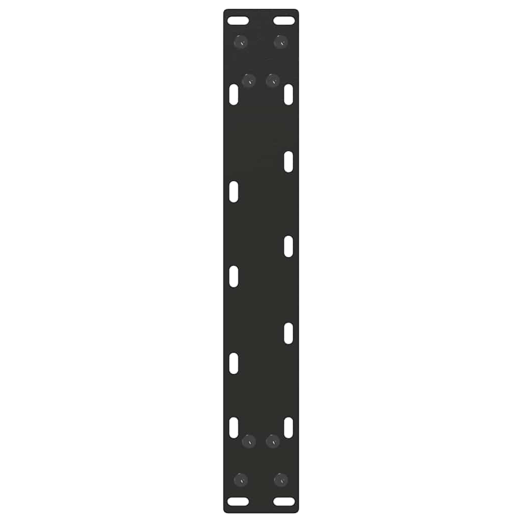 Gambe Tavolino da Caffè a U 2 pz Nero 40x(30-31) cm in Acciaio