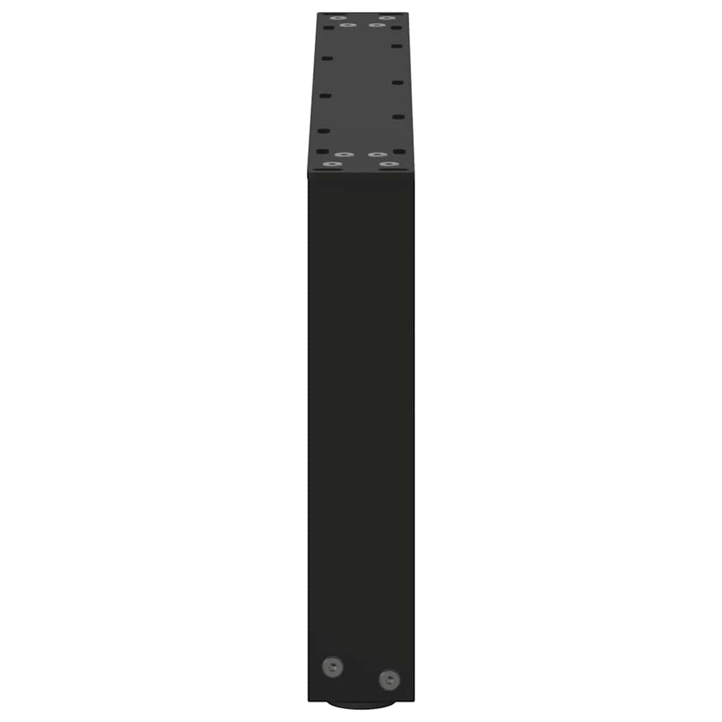 Gambe Tavolino da Caffè a U 2 pz Nero 70x(30-31) cm in Acciaio - homemem39