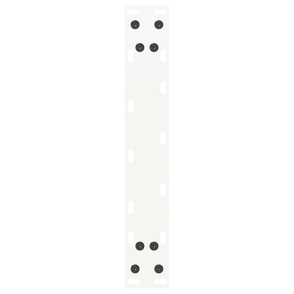 Gambe Tavolino Caffè a U 2 pz Bianco 28x(42-43) cm Acciaio