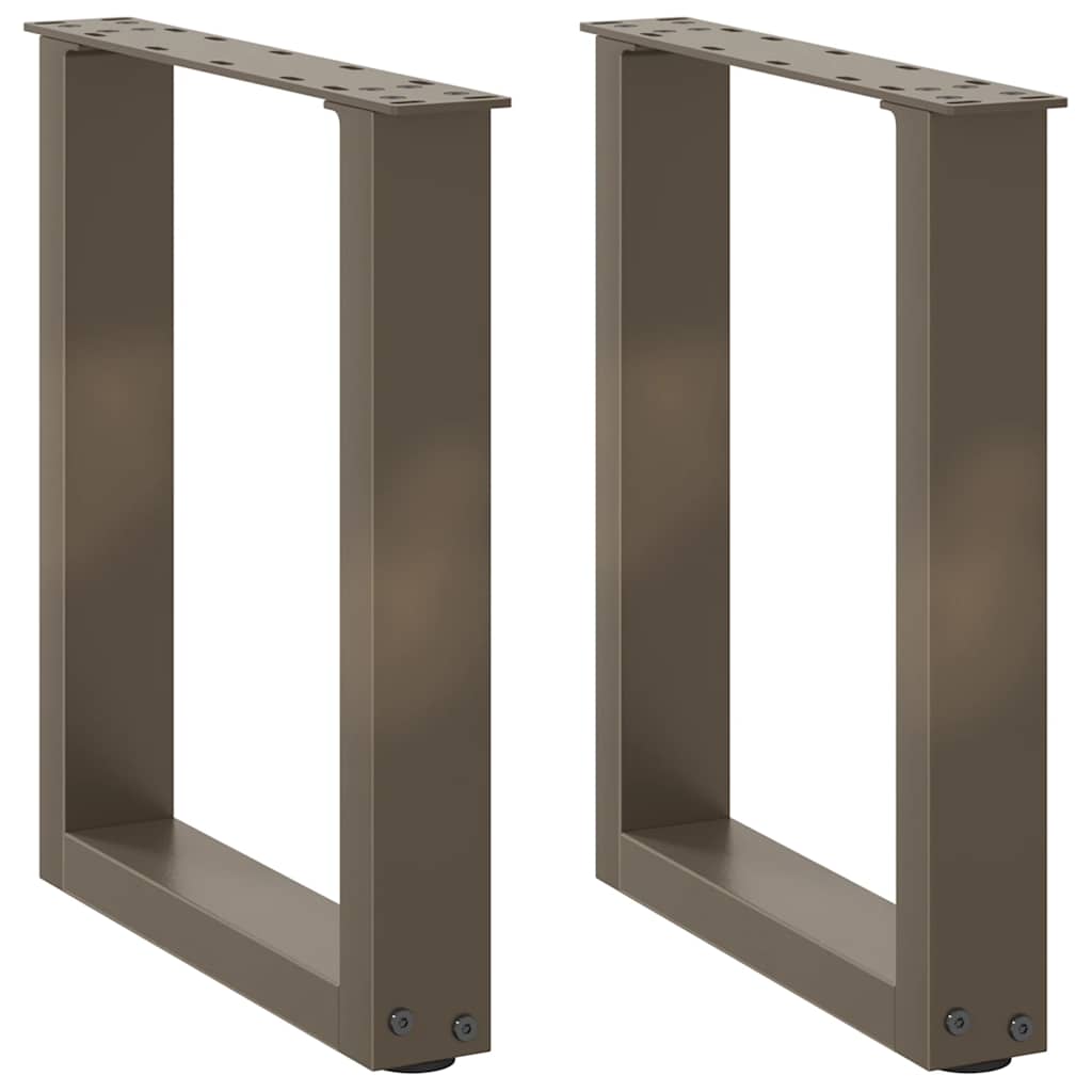 Gambe Tavolino Caffè a U 2 pz 28x(42-43) cm Acciaio - homemem39