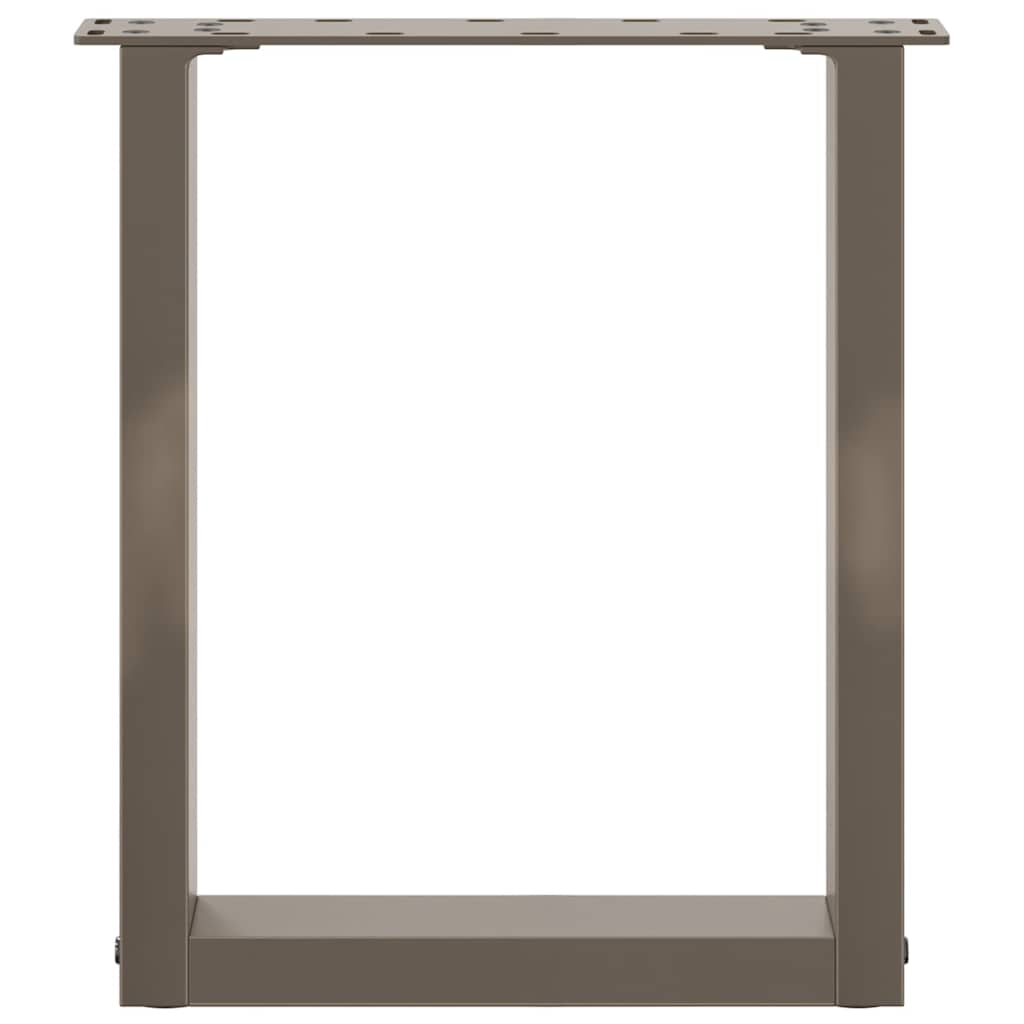 Gambe Tavolino Caffè a U 2 pz 28x(42-43) cm Acciaio - homemem39
