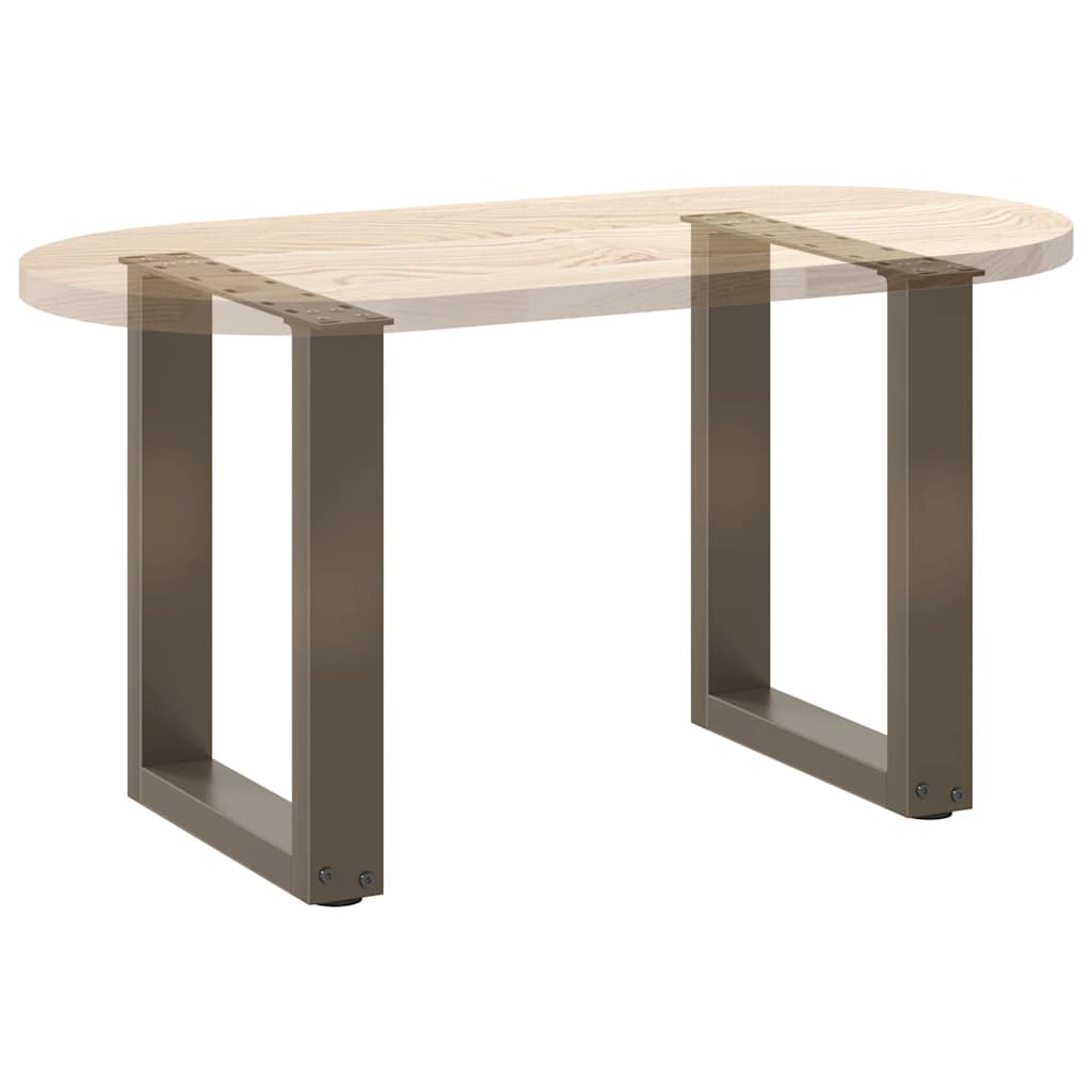 Gambe Tavolino Caffè a U 2 pz 28x(42-43) cm Acciaio - homemem39