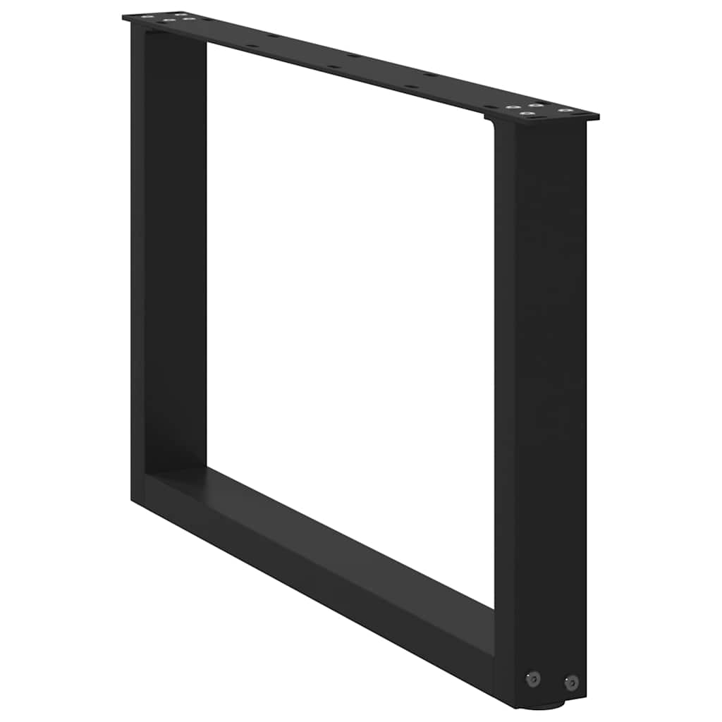 Gambe Tavolino Caffè a U 2 pz Nero 60x(42-43)cm Acciaio - homemem39