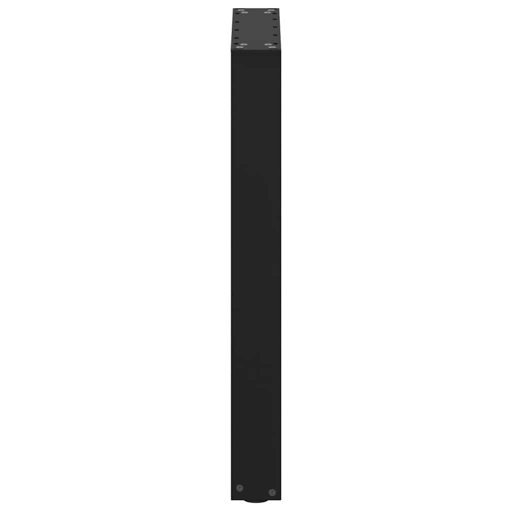 Gambe Tavolo Pranzo a Forma U 2 pz Nero 50x(72-73) cm Acciaio - homemem39