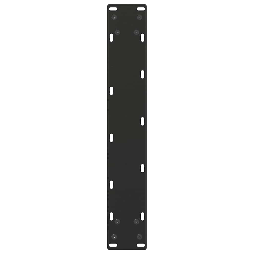 Gambe Tavolo Pranzo a Forma U 2 pz Nero 50x(72-73) cm Acciaio - homemem39