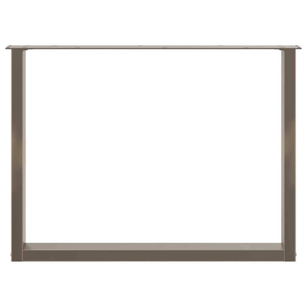 Gambe Tavolo Pranzo a U 2 pz 100x(72-73) cm Acciaio - homemem39