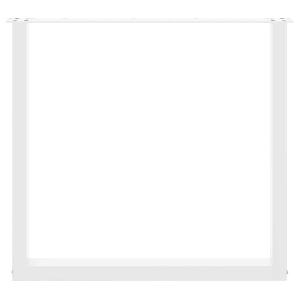 Gambe Tavolino da Caffè a U 3 pz Bianco 80x(72-73) cm Acciaio - homemem39