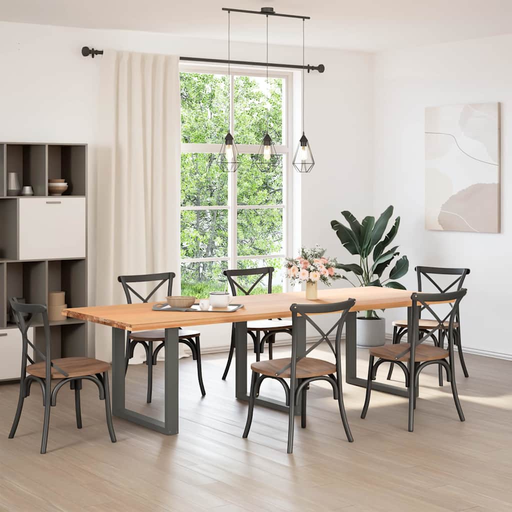 Gambe Tavolino Caffè a U 3 pz Antracite 80x(72-73)cm in Acciaio - homemem39
