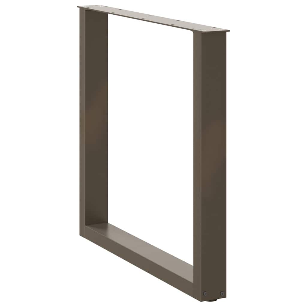 Gambe Tavolino Caffè a U 3 pz Naturale 80x(72-73)cm in Acciaio - homemem39