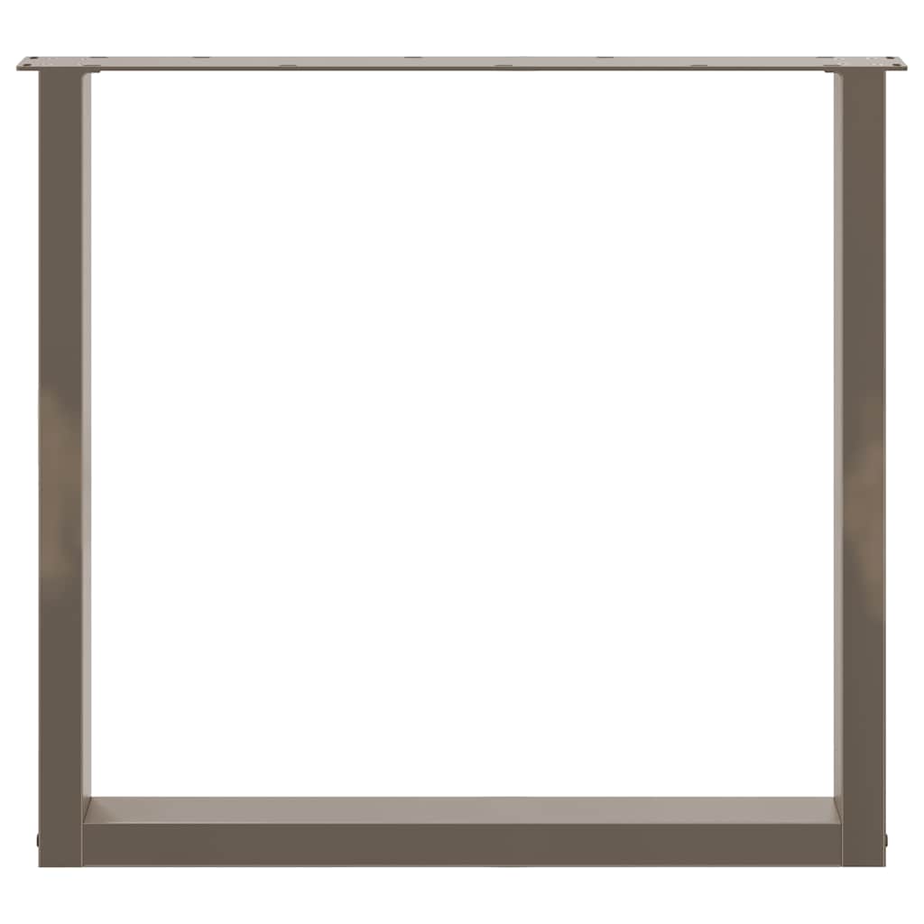Gambe Tavolino Caffè a U 3 pz Naturale 80x(72-73)cm in Acciaio - homemem39