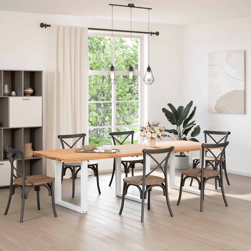Gambe Tavolino da Caffè a U 3 pz Bianco 90x(72-73) cm Acciaio - homemem39