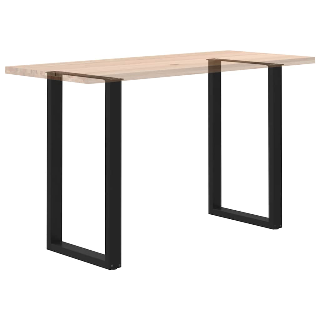 Gambe Tavolino da Caffè a U 2 pz Nero 60x(100-101)cm in Acciaio - homemem39