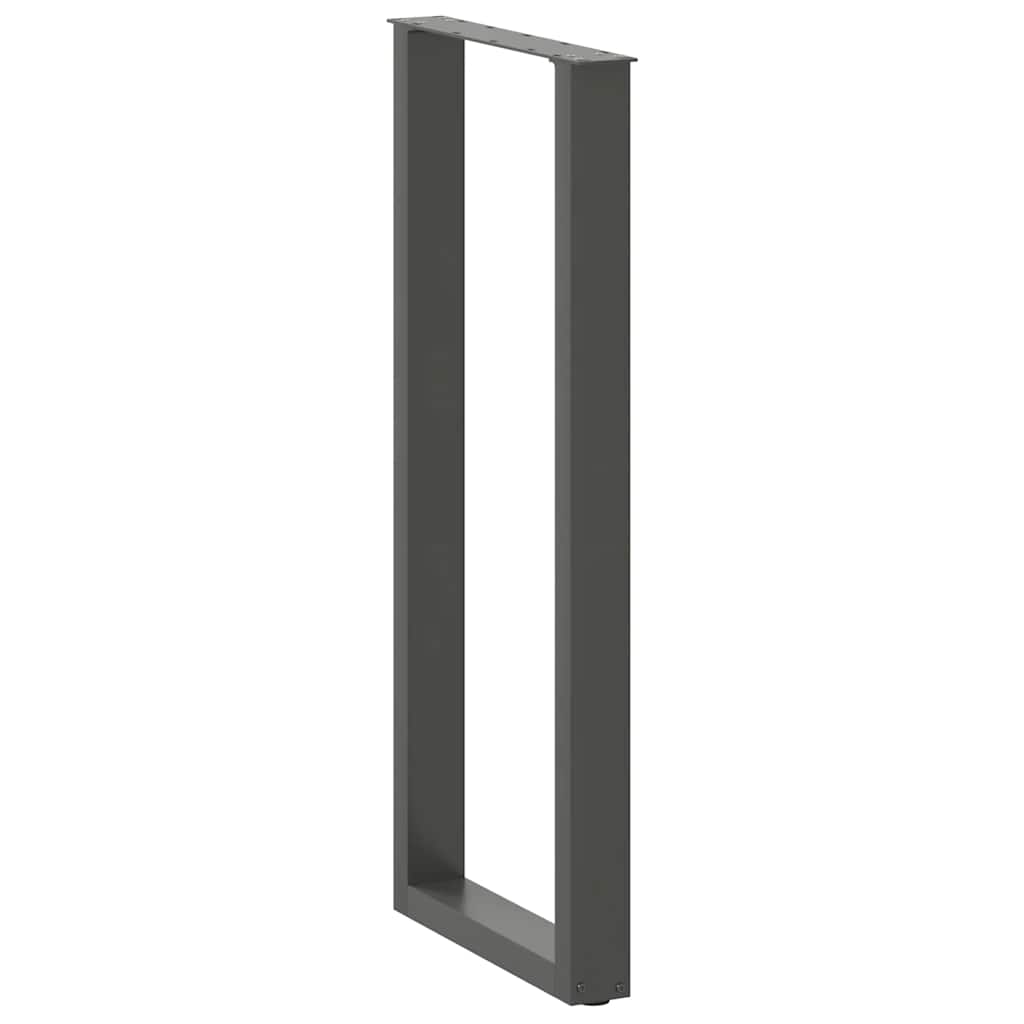 Gambe Tavolino Caffè a U 2 pz Antracite 50x(110-111) cm Acciaio
