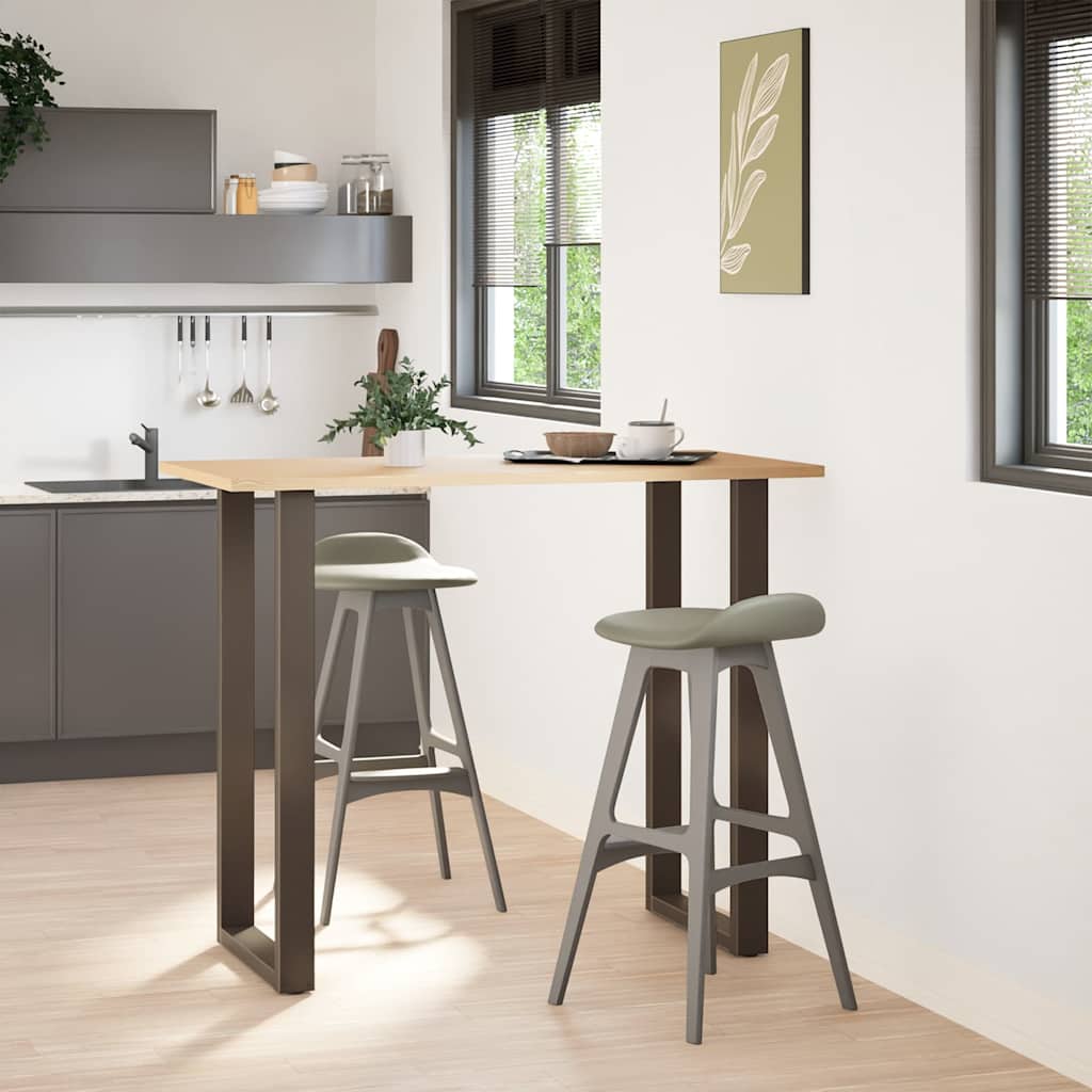 Gambe Tavolino Caffè a U 2 pz 60x(110-111) cm in Acciaio - homemem39