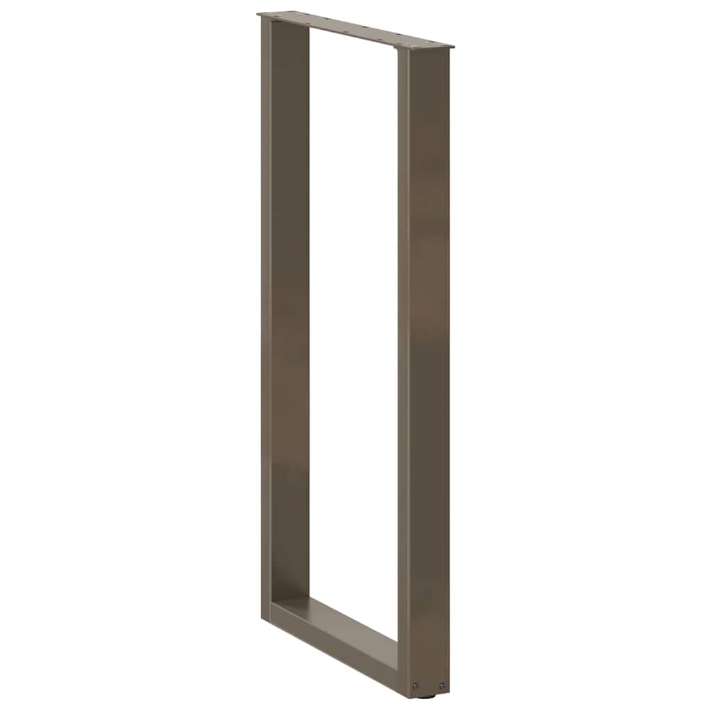 Gambe Tavolino Caffè a U 2 pz 60x(110-111) cm in Acciaio - homemem39