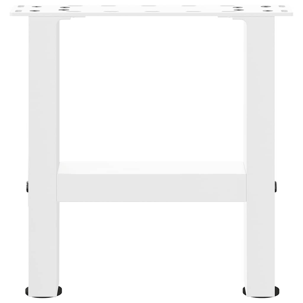 Gambe per Tavolino da Caffè Bianco 2 pz 40x(30-31) cm Acciaio