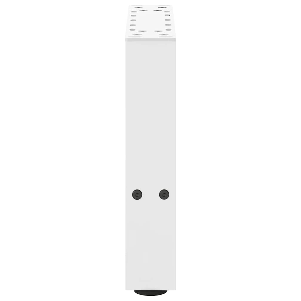 Gambe per Tavolino da Caffè Bianco 2 pz 40x(30-31) cm Acciaio