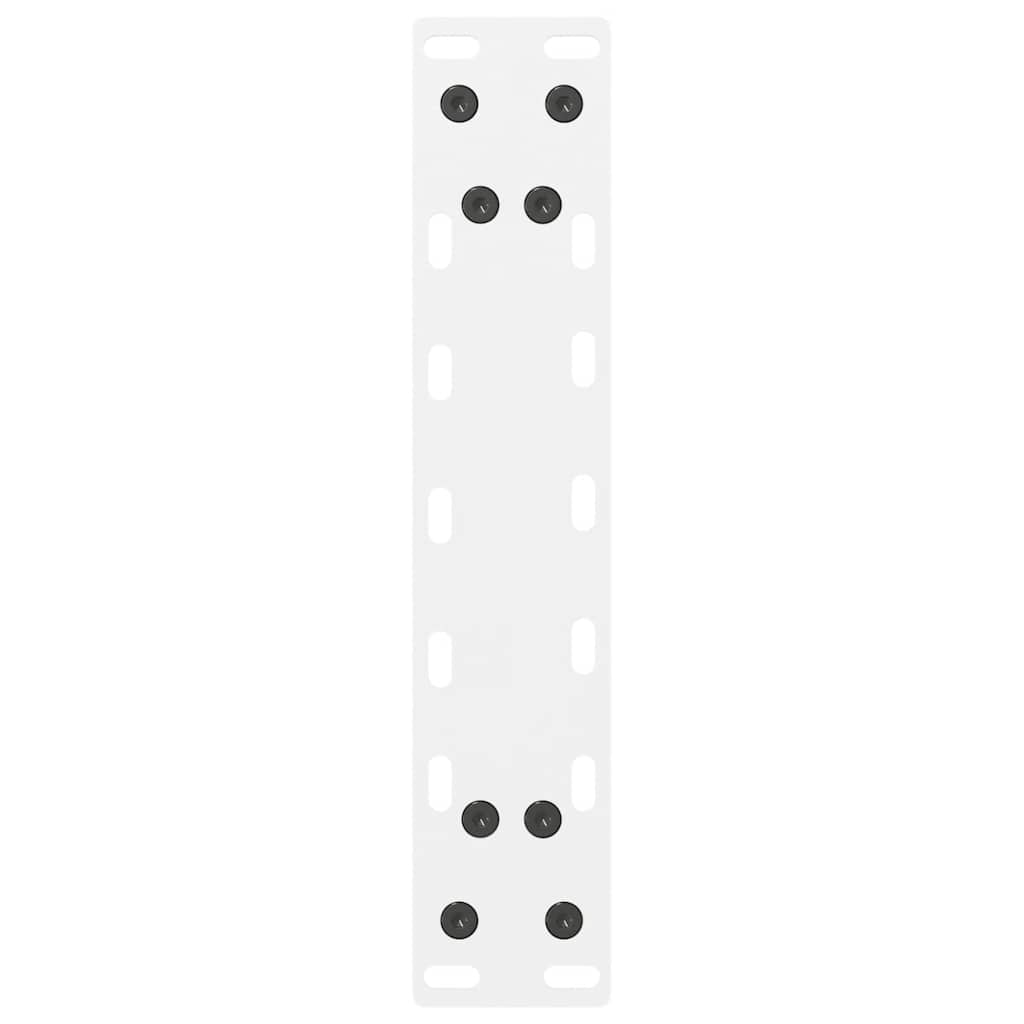 Gambe per Tavolino da Caffè Bianco 2 pz 40x(30-31) cm Acciaio
