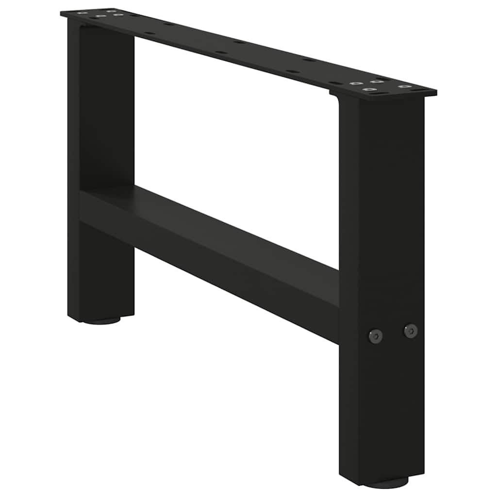 Gambe per Tavolino da Caffè Nero 2 pz 60x(30-31) cm Acciaio - homemem39