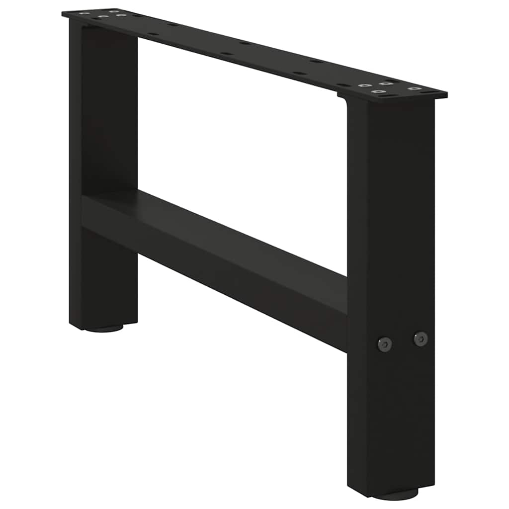Gambe per Tavolino da Caffè Nero 2 pz 60x(30-31) cm Acciaio - homemem39