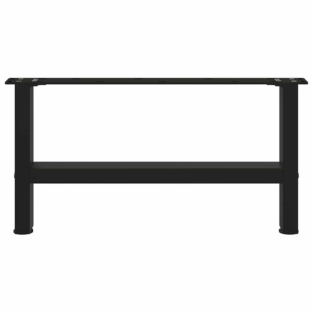 Gambe per Tavolino da Caffè Nero 2 pz 60x(30-31) cm Acciaio - homemem39