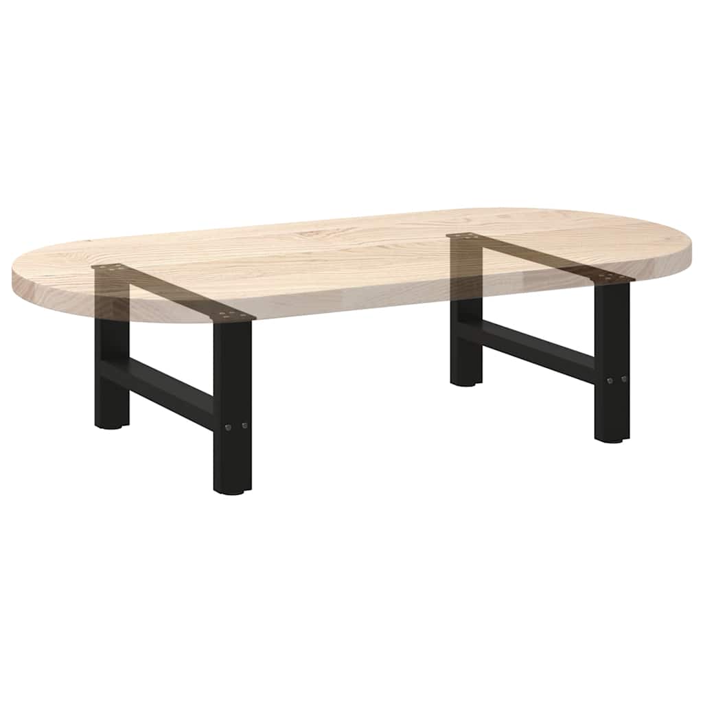 Gambe per Tavolino da Caffè Nero 2 pz 60x(30-31) cm Acciaio - homemem39