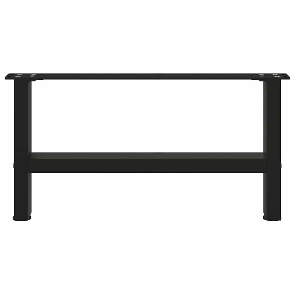 Gambe per Tavolino da Caffè Nero 2 pz 70x(30-31) cm Acciaio - homemem39