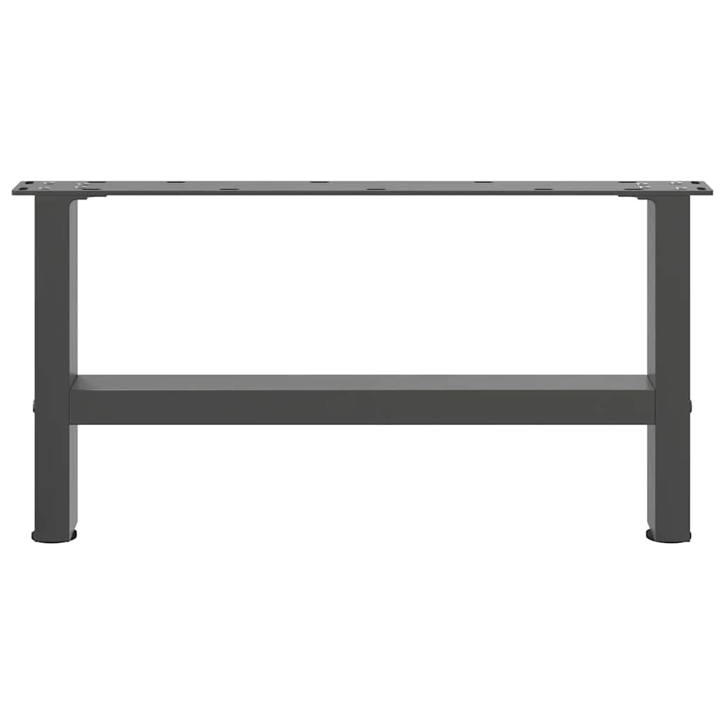 Gambe per Tavolino da Caffè Antracite 2 pz 70x(30-31)cm Acciaio