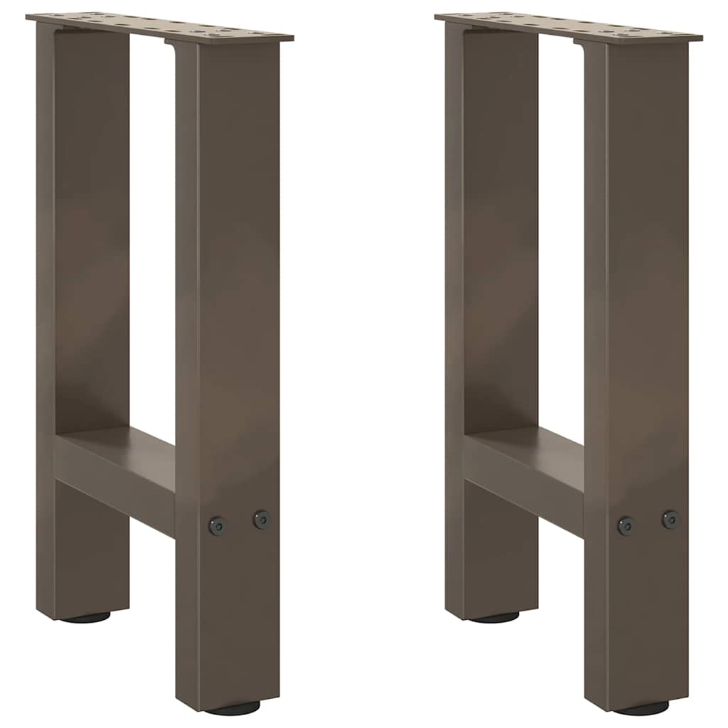 Gambe per Tavolino Naturale 2 pz 38x(42-43) cm Acciaio - homemem39
