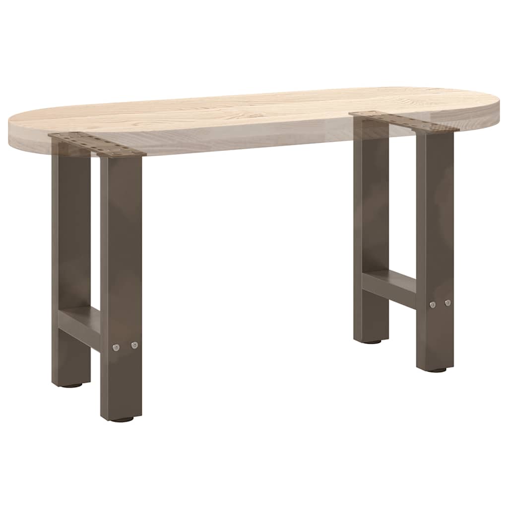 Gambe per Tavolino Naturale 2 pz 38x(42-43) cm Acciaio - homemem39