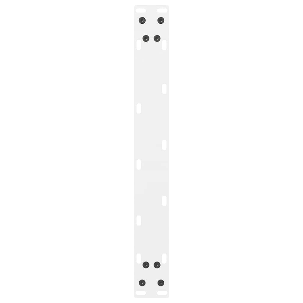 Gambe per Tavolino da Caffè Bianco 2 pz 50x(42-43) cm Acciaio