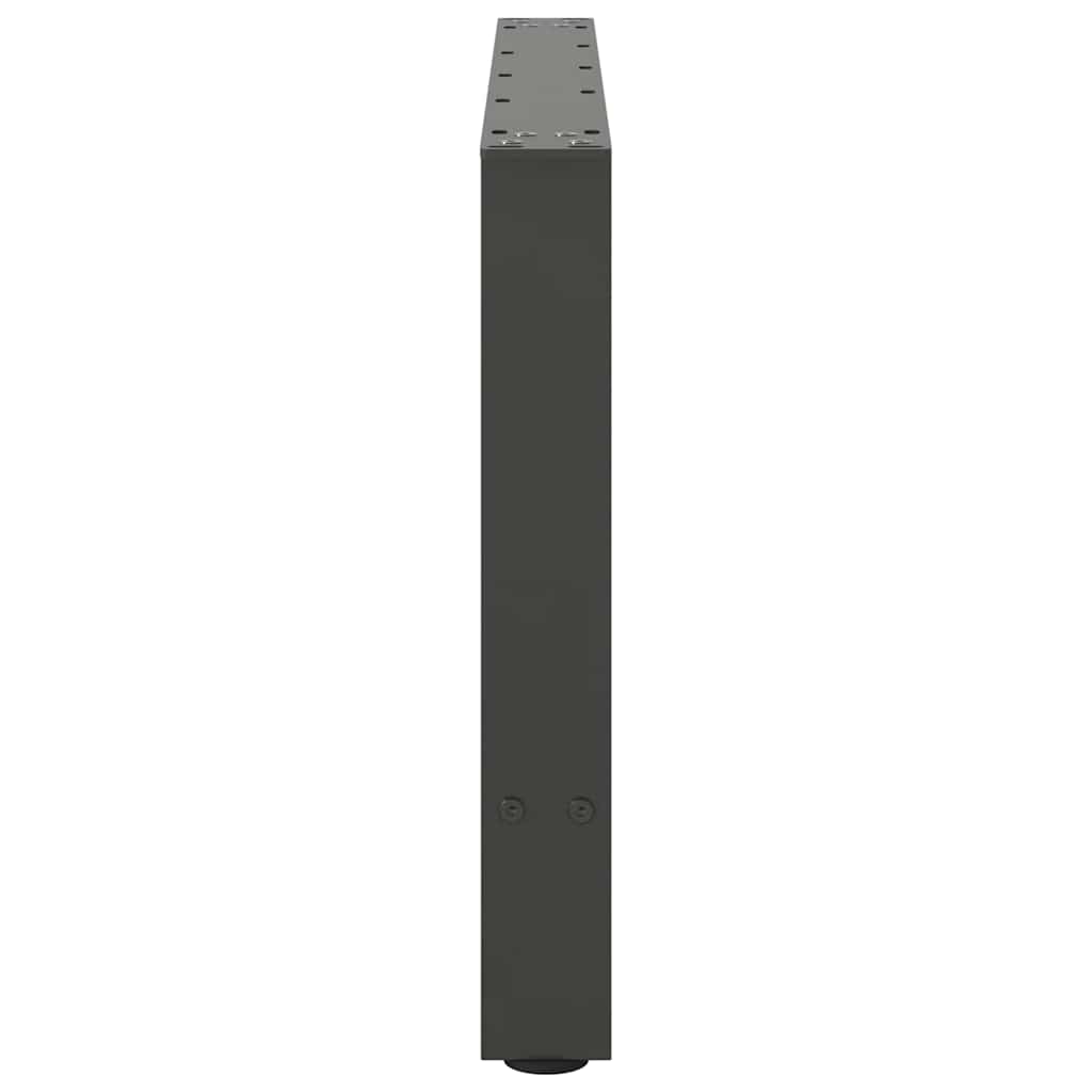 Gambe per Tavolino Antracite 2 pz 70x(42-43) cm Acciaio - homemem39