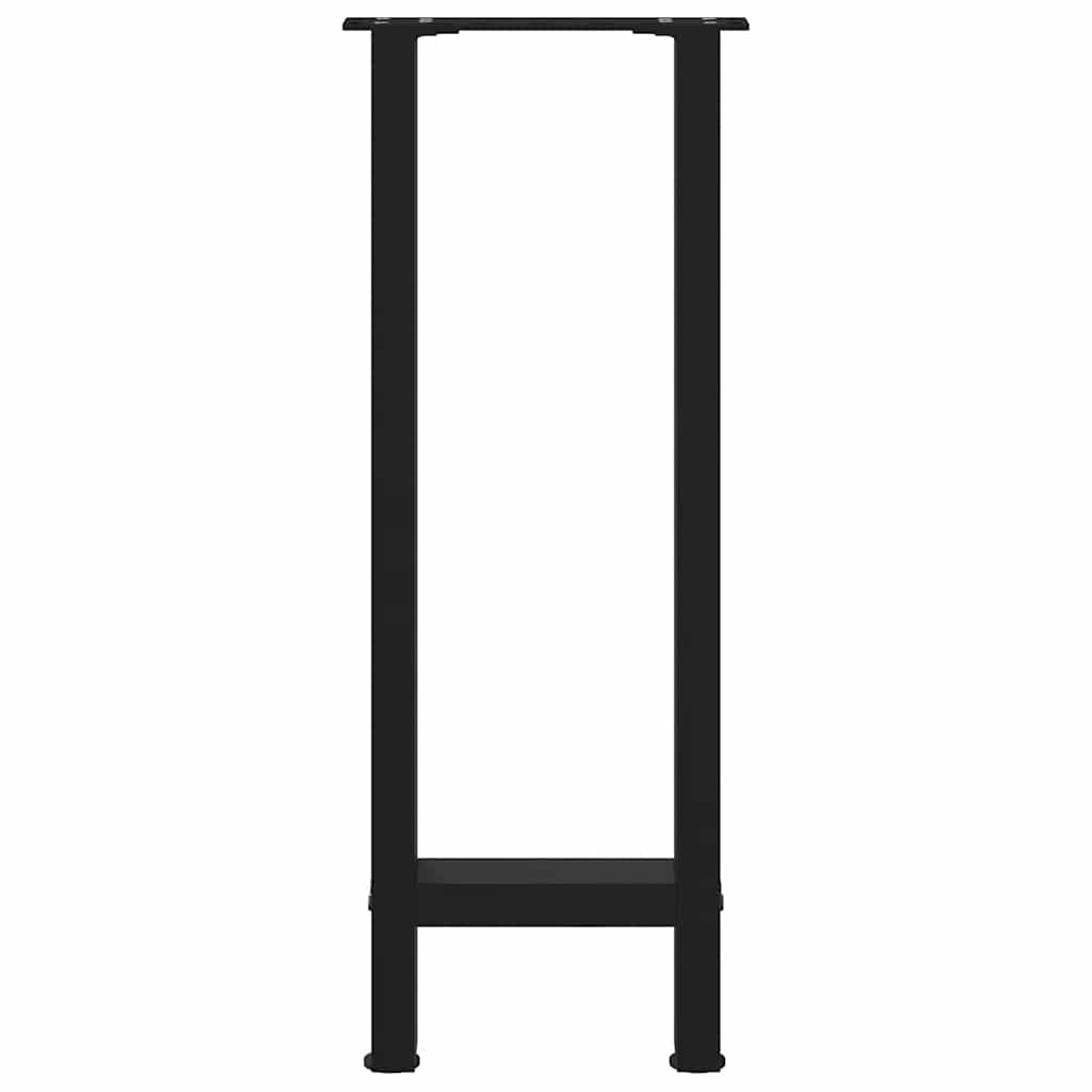 Gambe per Tavolino Nero 2 pz 38x(72-73) cm Acciaio