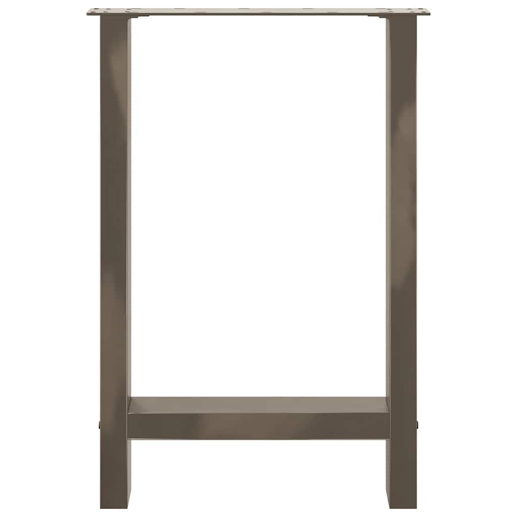 Gambe per Tavolino Naturale 2 pz 50x(72-73) cm Acciaio - homemem39