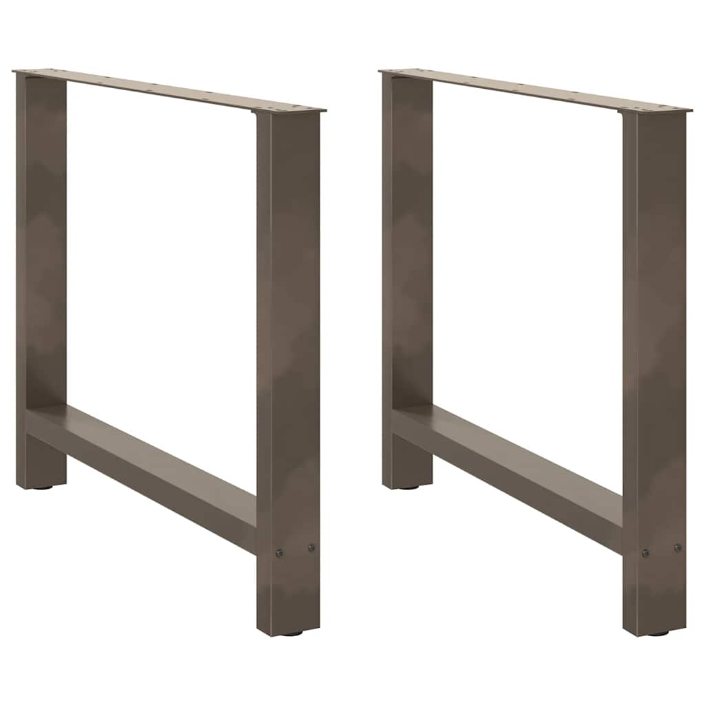 Gambe per Tavolino Naturale 2 pz 90x(72-73) cm Acciaio - homemem39