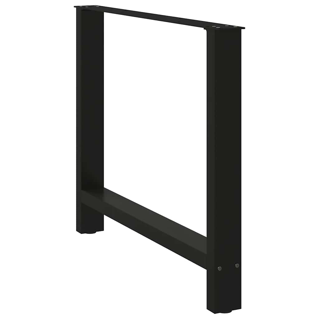 Gambe per Tavolino Nero 2 pz 100x(72-73) cm Acciaio - homemem39