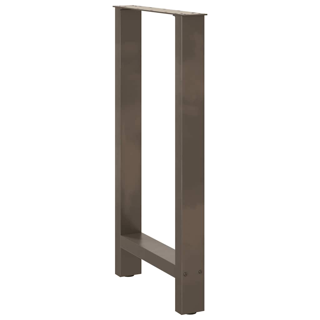 Gambe per Tavolino Acciaio Naturale 2 pz 50x(90-91) cm Acciaio - homemem39