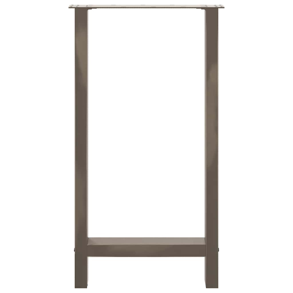 Gambe per Tavolino Acciaio Naturale 2 pz 50x(90-91) cm Acciaio - homemem39