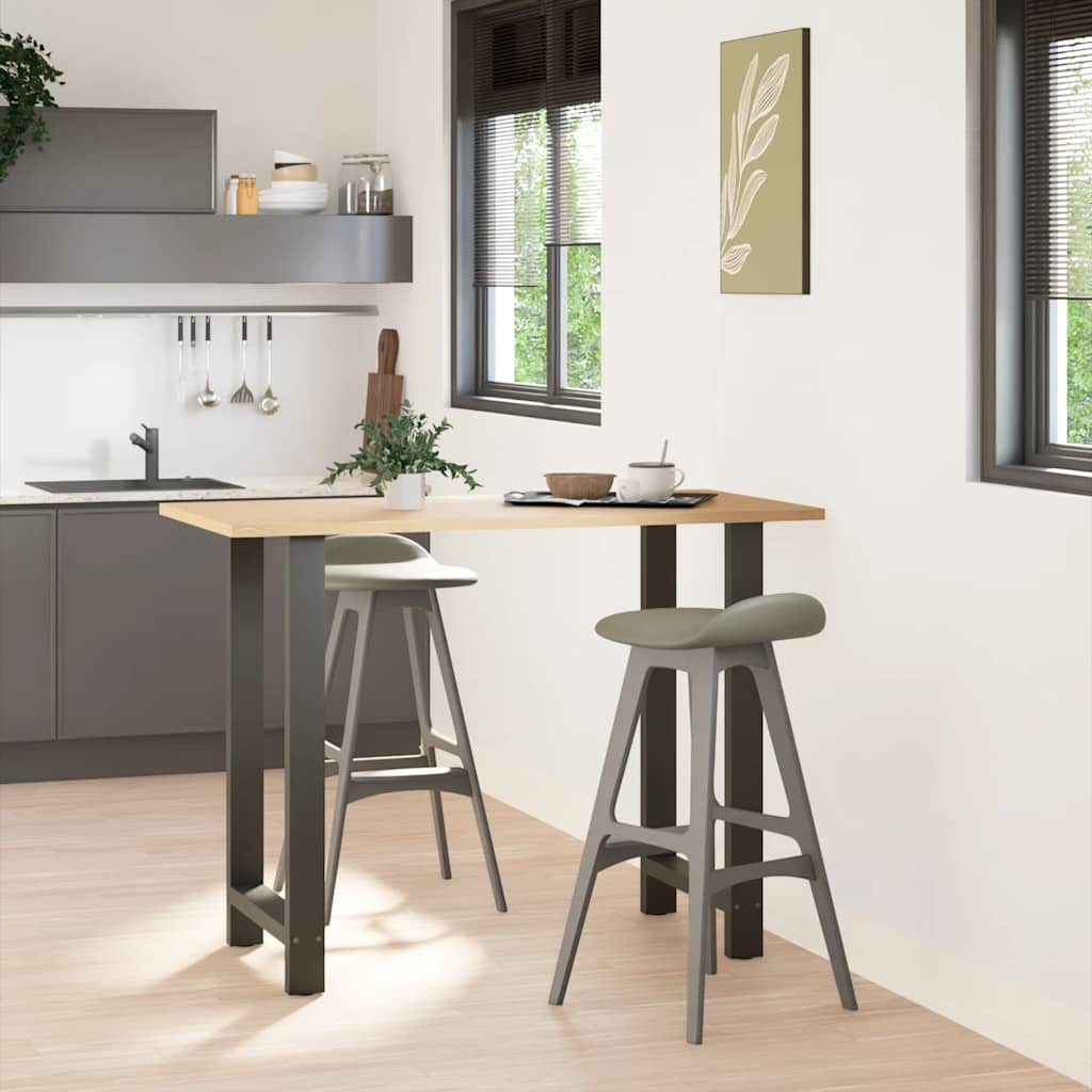 Gambe per Tavolino Antracite 2 pz 60x(100-101) cm Acciaio - homemem39